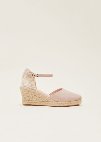 Phase Eight Strap Wedge Espadrille Flats Cream Australia | NX0457638